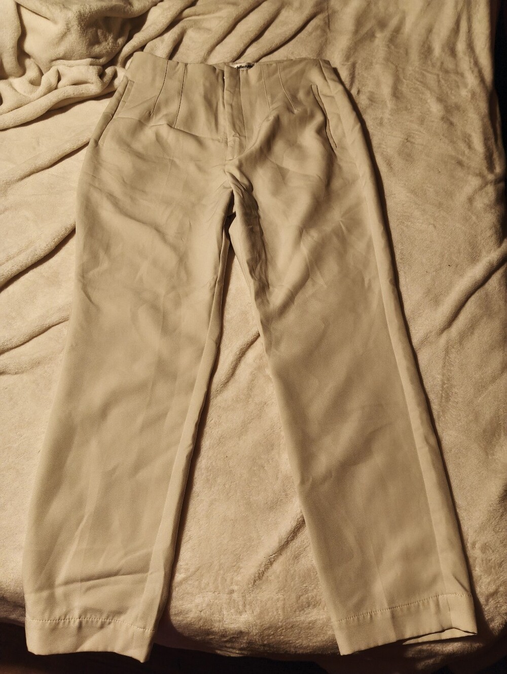 Charlotte Russe Women's Beige Straight-Leg Pants Size XL